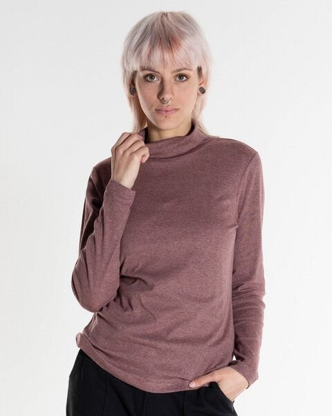 Alma & Lovis Rollkragenshirt aus Bio-Baumwoll-Jersey | Melange Rolli