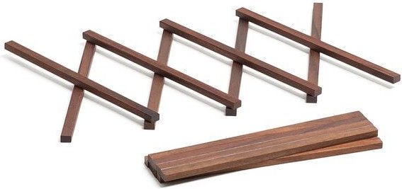 Side by Side Ausziehbarer Nussbaum-Untersetzer in 3 Größen