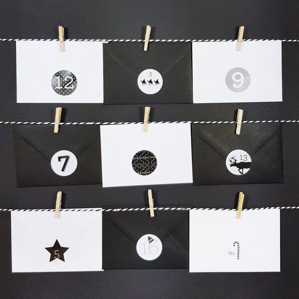 Bow & Hummingbird Adventskalender Schwarz/Weiß