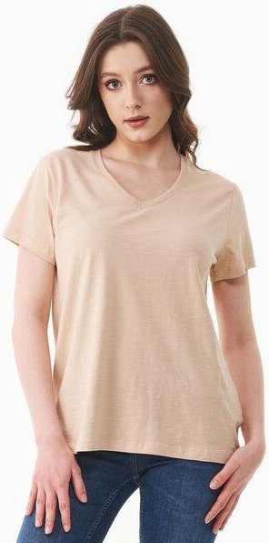ORGANICATION Damen Basic T-Shirt aus Bio-Baumwolle mit V-Ausschnitt