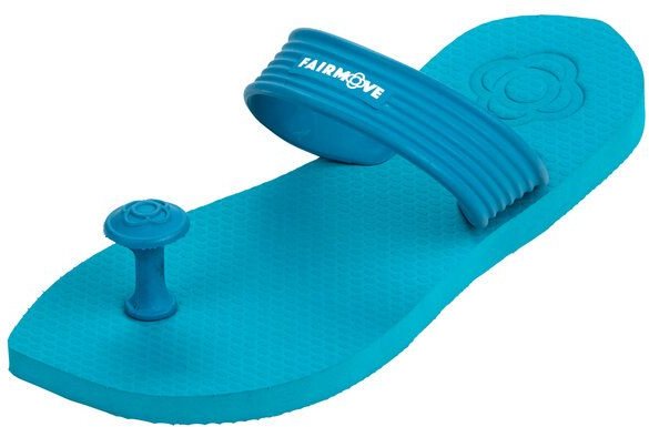 FAIR MOVE Sandals - Zehentrenner aus fair gehandeltem Naturkautschuk - Badelatschen nachhaltig - Schwarz/Petrol