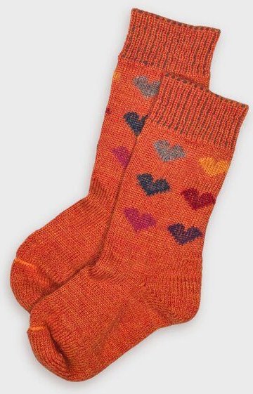 hirsch natur Herz Kindersocken bio Schurwolle