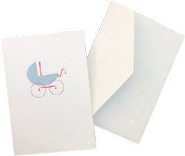 Salon Elfi Karte zur Geburt - Kinderwagen