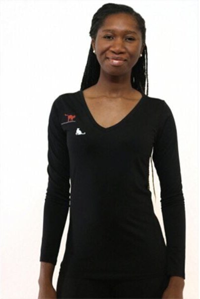 Spangeltangel Langarm-Shirt "Katzen", schwarz, Damenshirt, Siebdruck