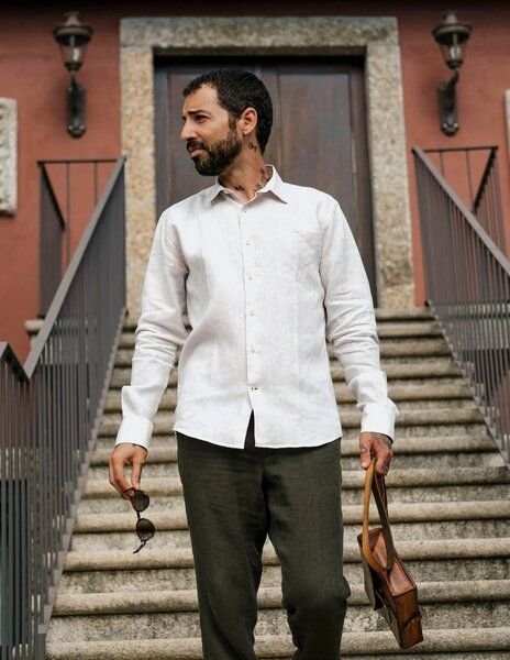 CARPASUS Leinen Hemd Verzasca