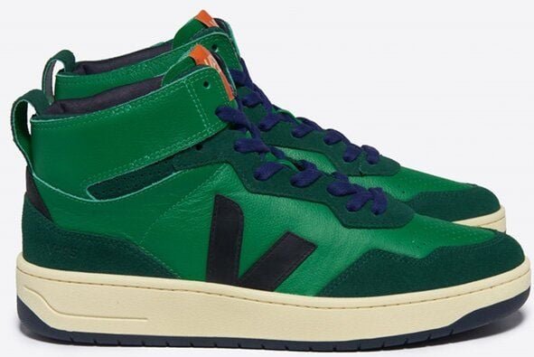 Veja Herren-Sneaker V-95 OT Leather Emeraude Black