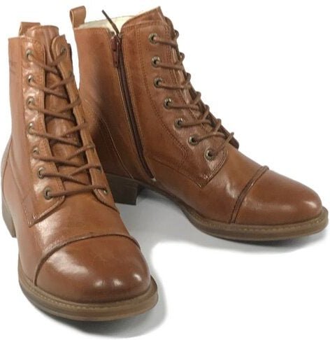 Thumbnail - Ten Points gefütterte Schnürstiefel, Pandora Boots, vegetabil gegerbtes Leder