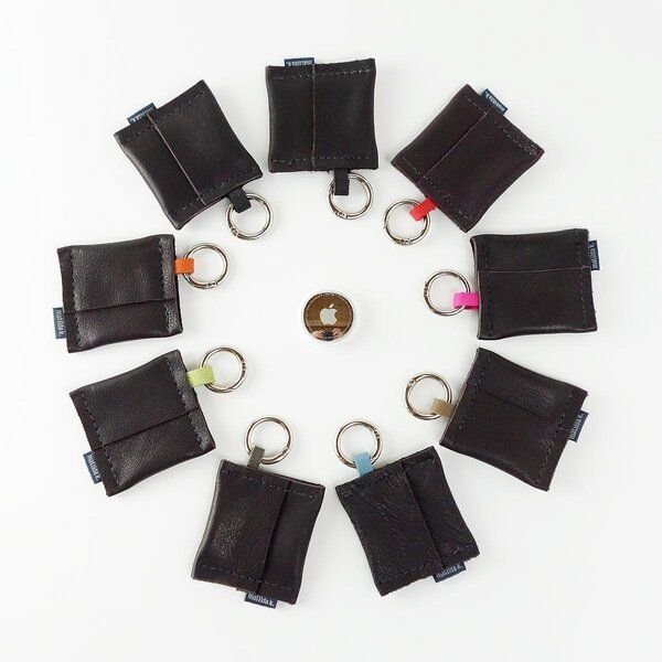 matilda k. manufaktur Minimalistischer Airtag Schlüsselanhänger aus Leder