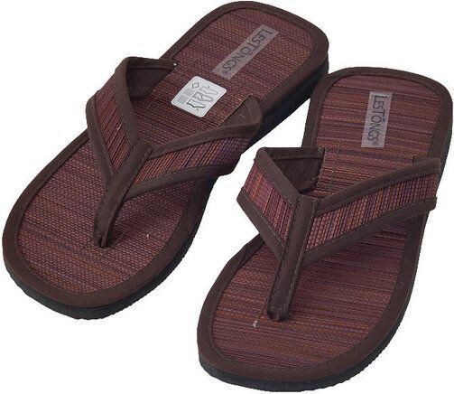 Les Tôngs Juncus-V Natur - Offene & vegane Zimtsandalen mit Zimtsohle Flip Flops