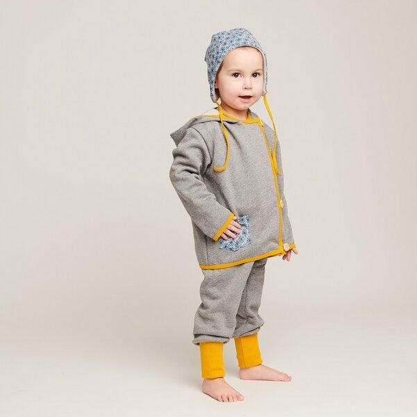 Cheeky Apple Baby-Sweat-Jäckchen mit Tasche aus 100% Bio-Baumwolle