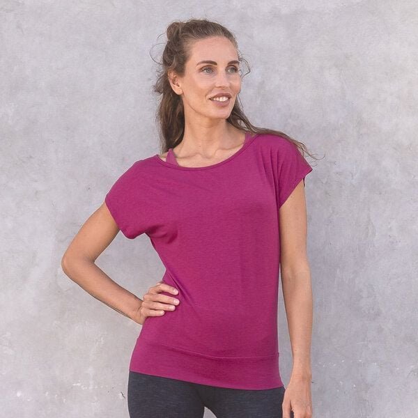 Jaya SMILLA Tencel - Damen - lockeres Shirt für Yoga und Freizeit aus Tencel-Baumwoll-Mix