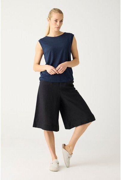 KnowledgeCotton Apparel EVE Culotte hohe Leinen-Shorts - GOTS/Vegan