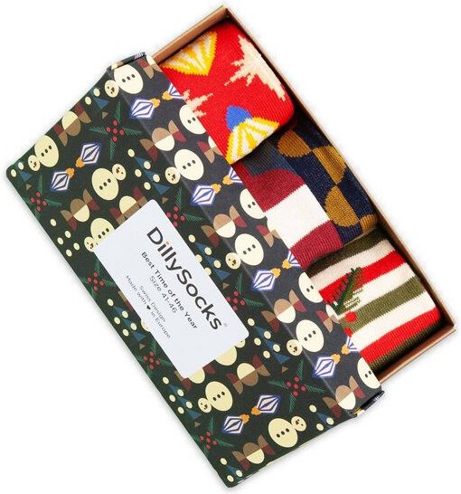 Socken Geschenkbox, DillySocks aus Biobaumwoll-Mix