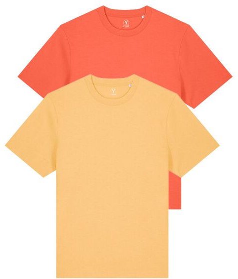 YTWOO Doppelpack Unisex-T-Shirts aus schwerem Stoff | Bio-Baumwolle