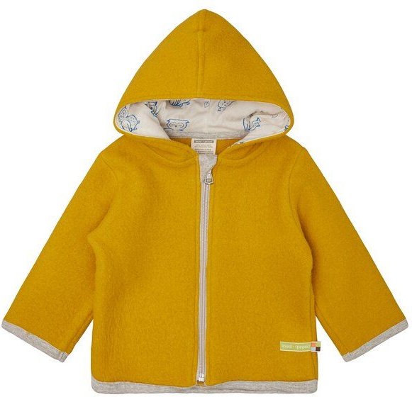 loud + proud Babys & Kinder Wollfleece-Jacke mit Kapuze, GOTS-zertifiziert