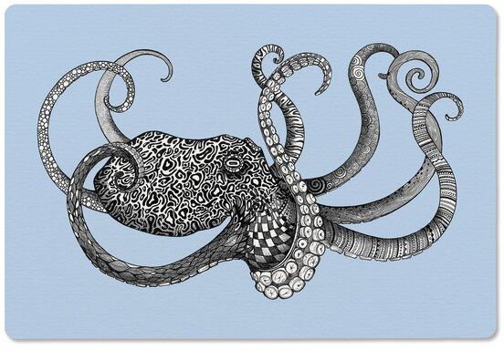 LIGARTI Holzbrettchen - Oktopus