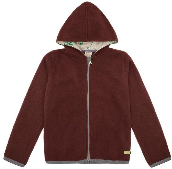 loud + proud Babys & Kinder Wollfleece-Jacke mit Kapuze, GOTS-zertifiziert