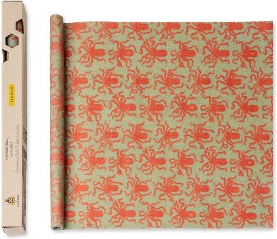 SuperBee Bienenwachstuch Rolle 33cm x 90cm - die nachhaltige und flexible Alternative zu Plastik - verschiedene Designs