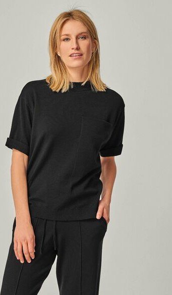 YOU LOOK PERFECT 100% Merino gestricktes T-Shirt "Elfie"