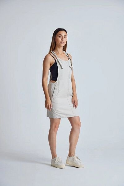 Flax and Loom Leinen Latzkleid Peggy