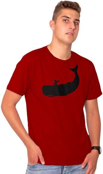 HANDGEDRUCKT "Cowboy und Wal" Männer T-Shirt