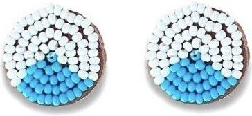 Thumbnail - Swahili Coast Ohrstecker - CIRCLE WEDGE DOTS - Perlenohrstecker