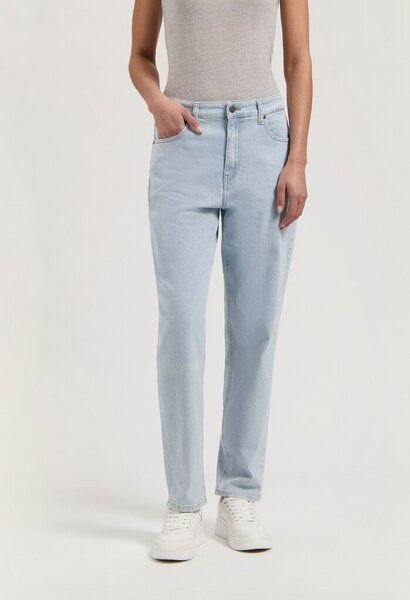 MUD Jeans MAMS Stretch High Tapered Jeans aus Baumwolle / Tencel