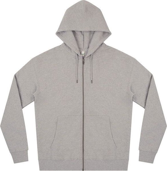 Earth Positive Unisex Zip-UP Hoodie Jacke reiner Bio Baumwolle