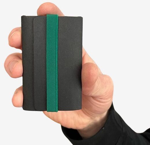 ANDERS & KOMISCH Minimalistisches Karten Portemonnaie mit Münzfach - A&K TINY Wallet Schwarz