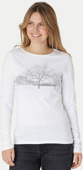 Peaces.bio - handbedruckte Biomode Damen Langarmshirt Landscape