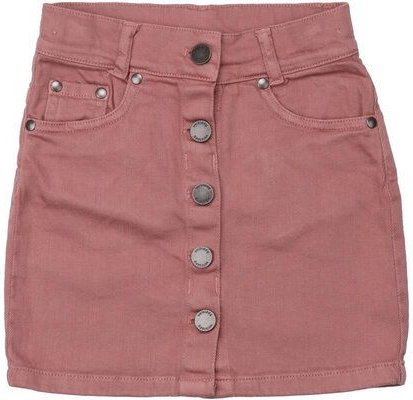 Kinder Jeansrock GOTS zertifiziert, rosé (Denim-Look), Knopfleiste, Bio-Baumwolle, bequem – Walkiddy