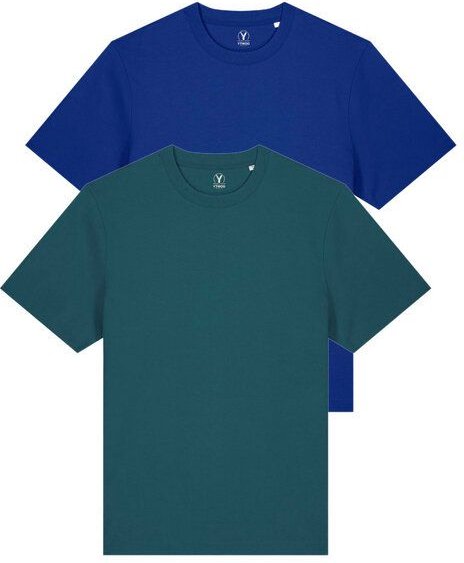 YTWOO Doppelpack Unisex-T-Shirts aus schwerem Stoff | Bio-Baumwolle