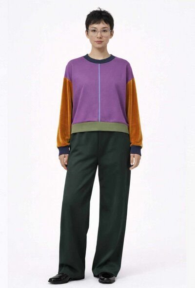 ein garten Studios Boxy Basic Sweater Color Block
