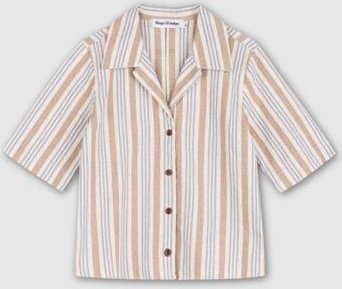 Kings Of Indigo MORRIGAN | ECRU HEMP STRIPE