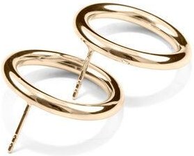 Jonathan Radetz Jewellery Stecker BOLD, Gold 585, 14 Karat, Durchmesser 23 mm, Handmade in Germany