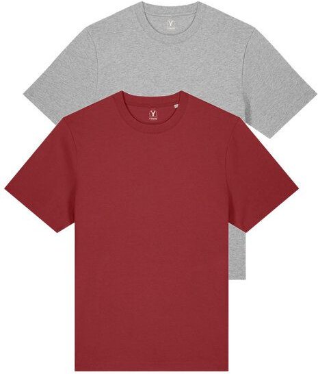 YTWOO Doppelpack Unisex-T-Shirts aus schwerem Stoff | Bio-Baumwolle