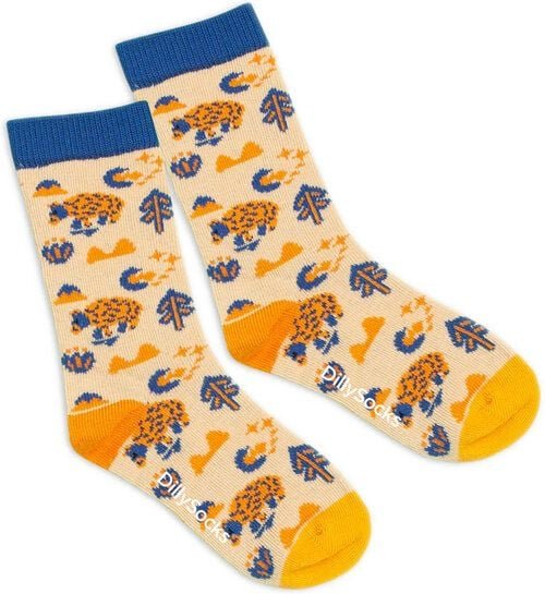 DillySocks Kindersocken Lil Happy Hiking Bear aus Biobaumwoll-Mix
