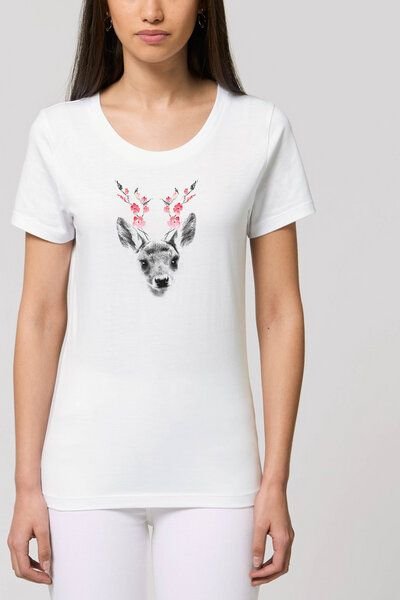 Human Family Bio Damen Rundhals-T-Shirt "Fawn" aus Bio-Baumwolle