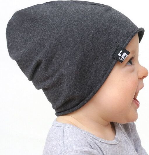 Lena Schokolade Baby-Mütze - anthrazit meliert