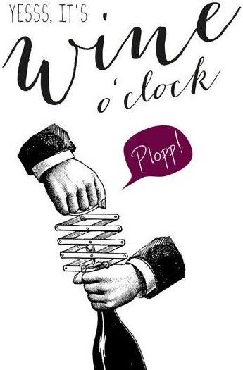 Photocircle Poster / Leinwandbild - Wine o'clock