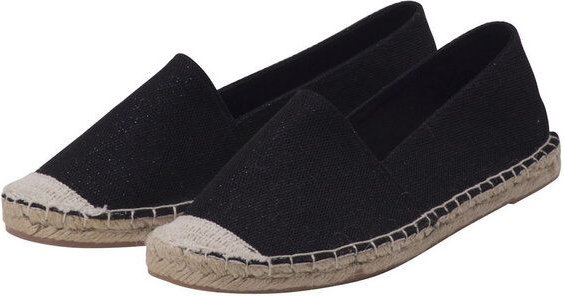 Japanwelt Espadrilles Damen Espadrilles Glitzer Canvas Slipper Sommerlatschen ALS Abendschuh