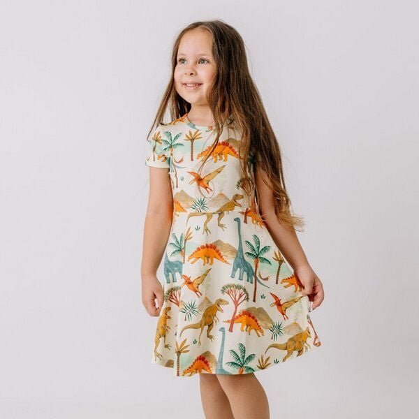 Walkiddy Dinasaur World-Flared Dress