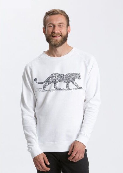 Peaces.bio - handbedruckte Biomode Bio Herren-Sweatshirt Leopard