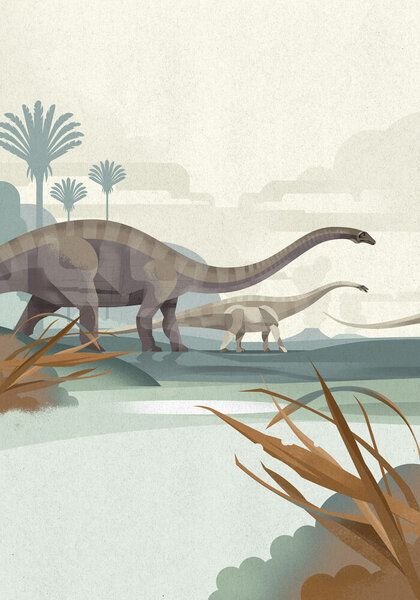 Photocircle Poster / Leinwandbild - Diplodocus