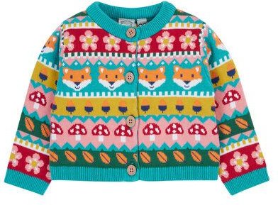 Frugi Strickjacke "Robyn" mit Fuchs-Motiv