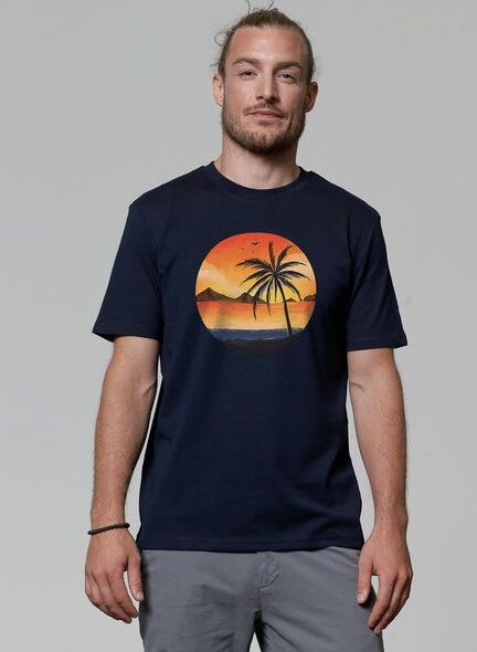 watapparel T-Shirt Unisex Sunset on palm beach