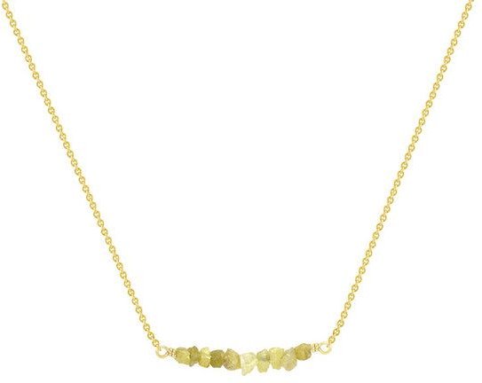 Eppi Goldener Choker mit ungeschliffenen gelben Diamanten Marte