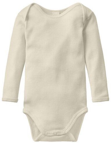 hessnatur Langarmbody Slim aus Bio-Merinowolle mit Seide