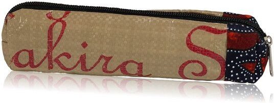 Kimuli Handgenähte Federmappe & Kosmetiktasche aus recycelten Zuckersäcken aus Uganda