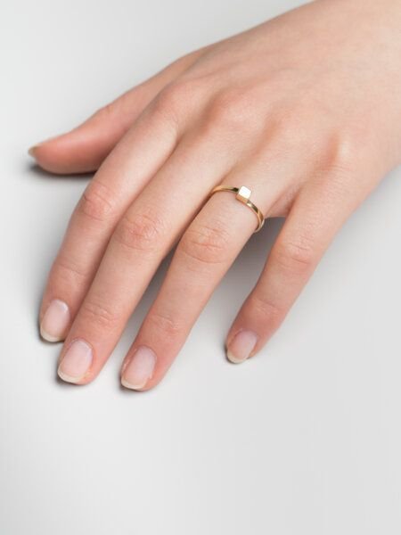 Jonathan Radetz Jewellery Ring CUBE, Gold 585, 14 karat, Größe 50 - 56, Handmade in Germany, JRJ